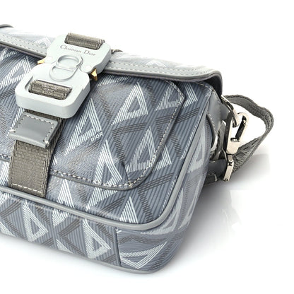 Christian Dior Coated Canvas CD Diamond Mini Hit The Road Bag Grey 8 of 8