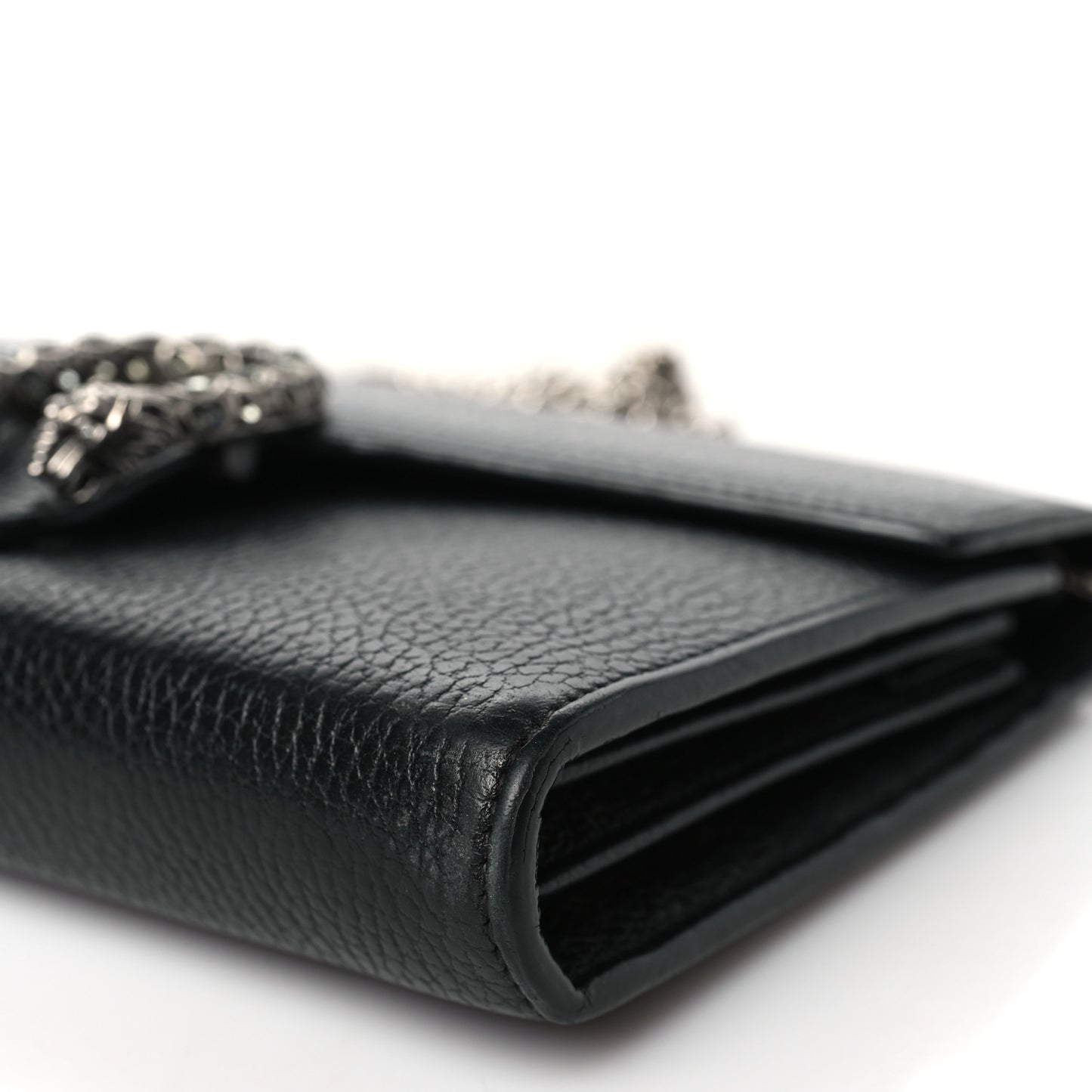 Calfskin Mini Dionysus Chain Wallet Black