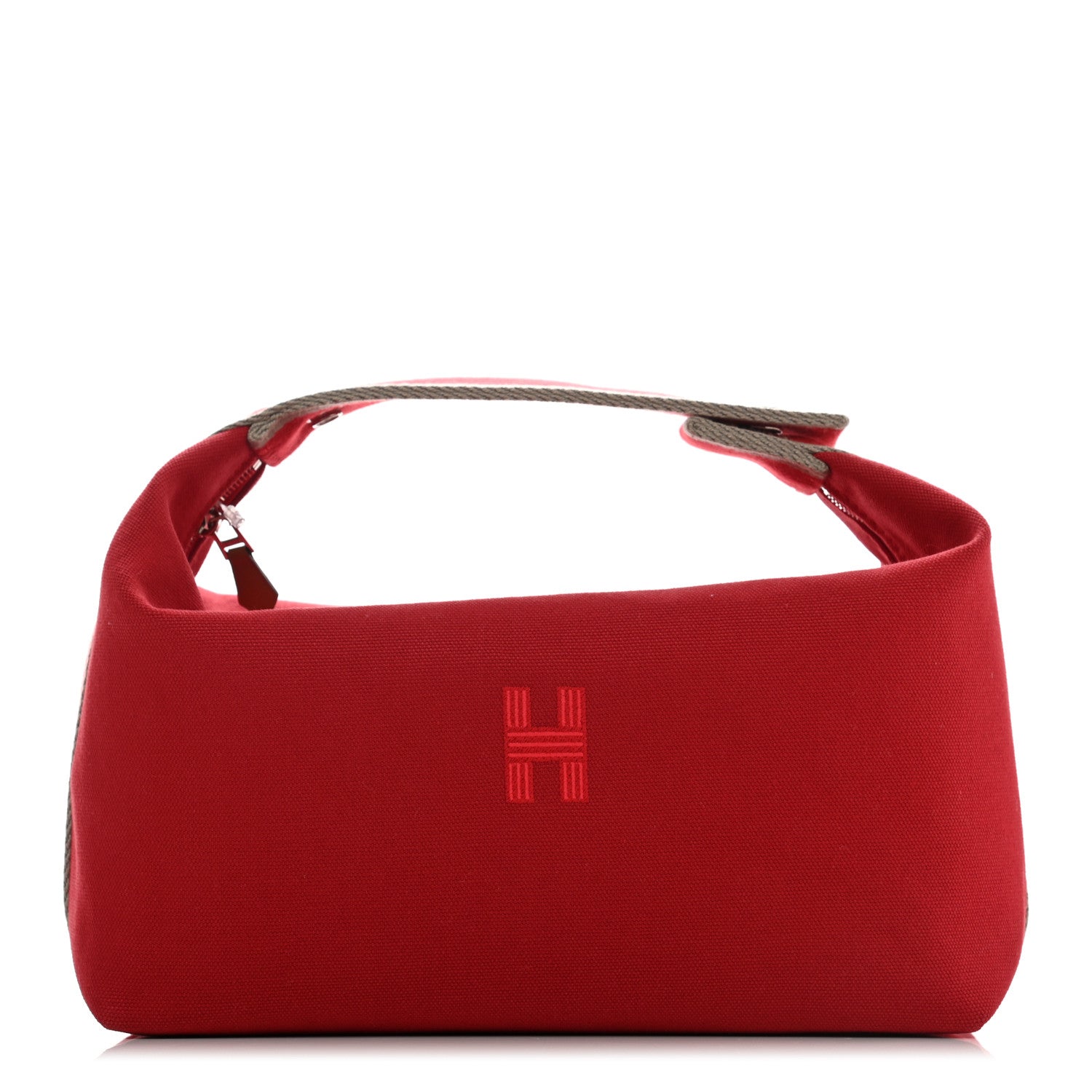 Hermes Canvas Large Bride-A-Brac Pouch Rouge 1 of 13