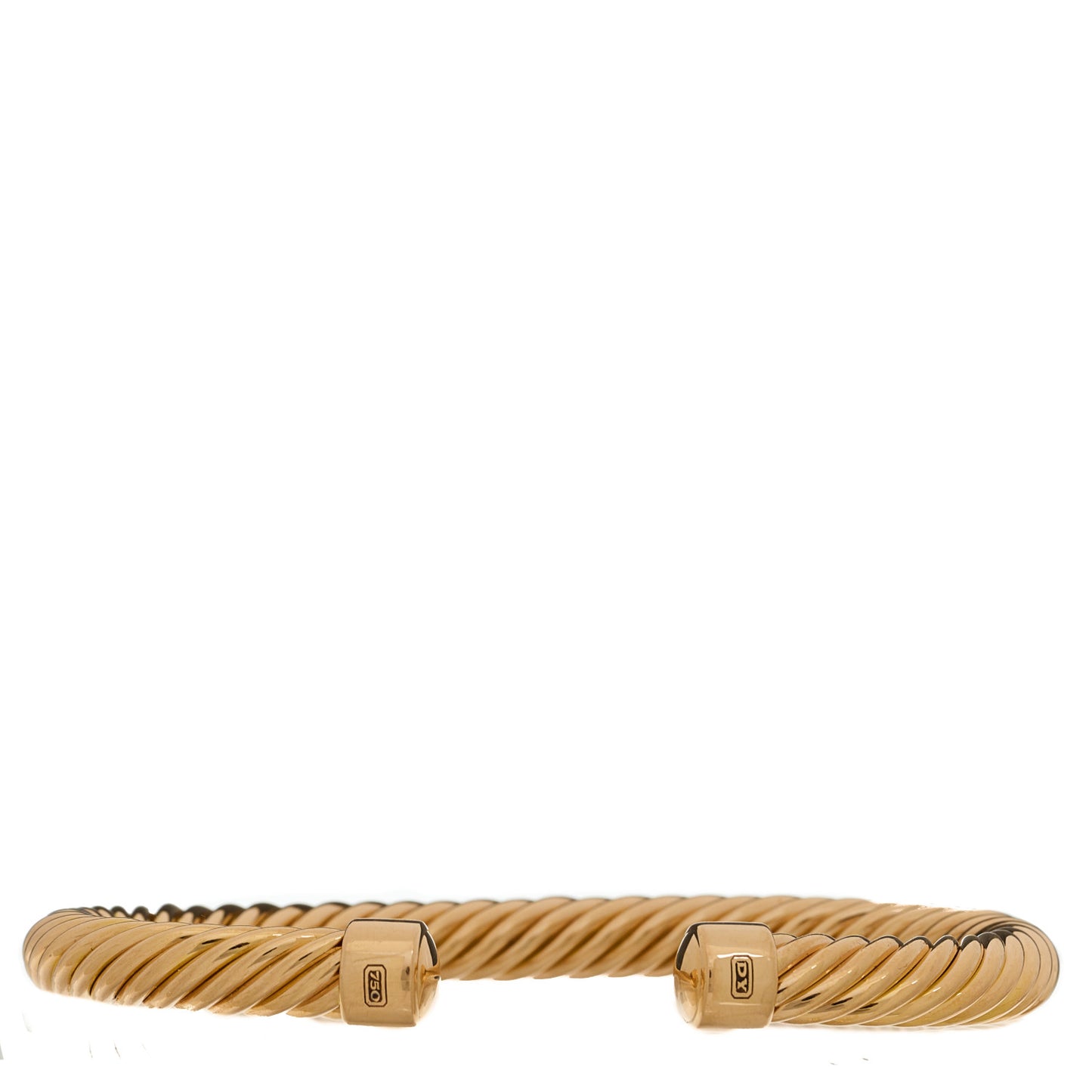 18K Rose Gold 7mm Cablespira Oval Bracelet