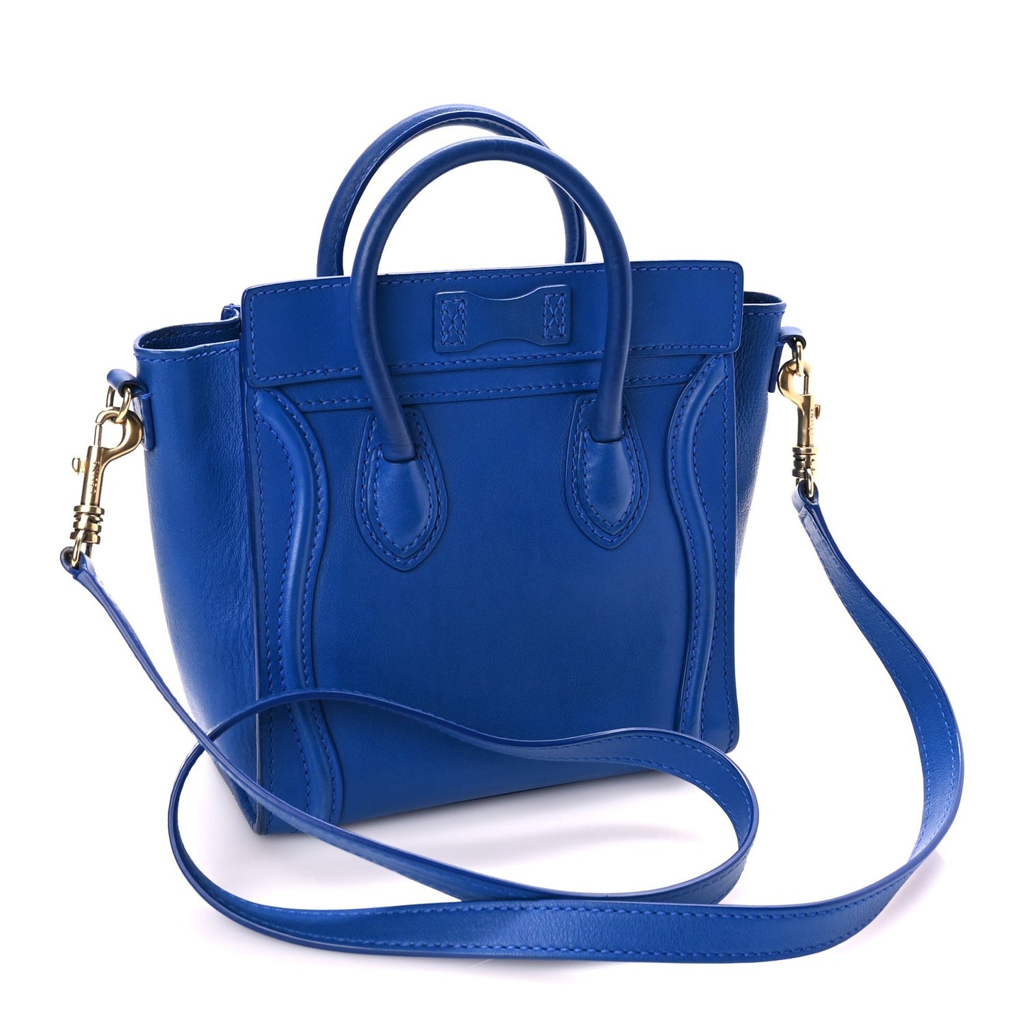 Smooth Calfskin Nano Luggage Royal Blue