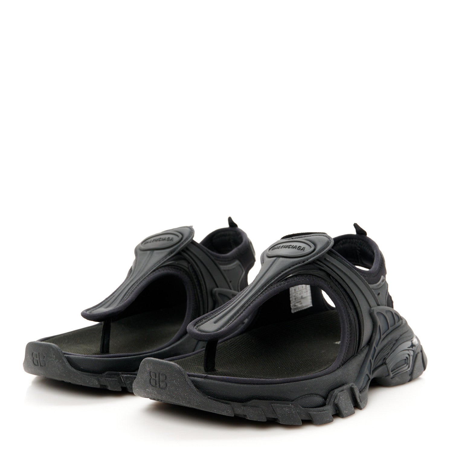 Balenciaga Neoprene Rubber Thong Sandals 36 Black 4 of 10