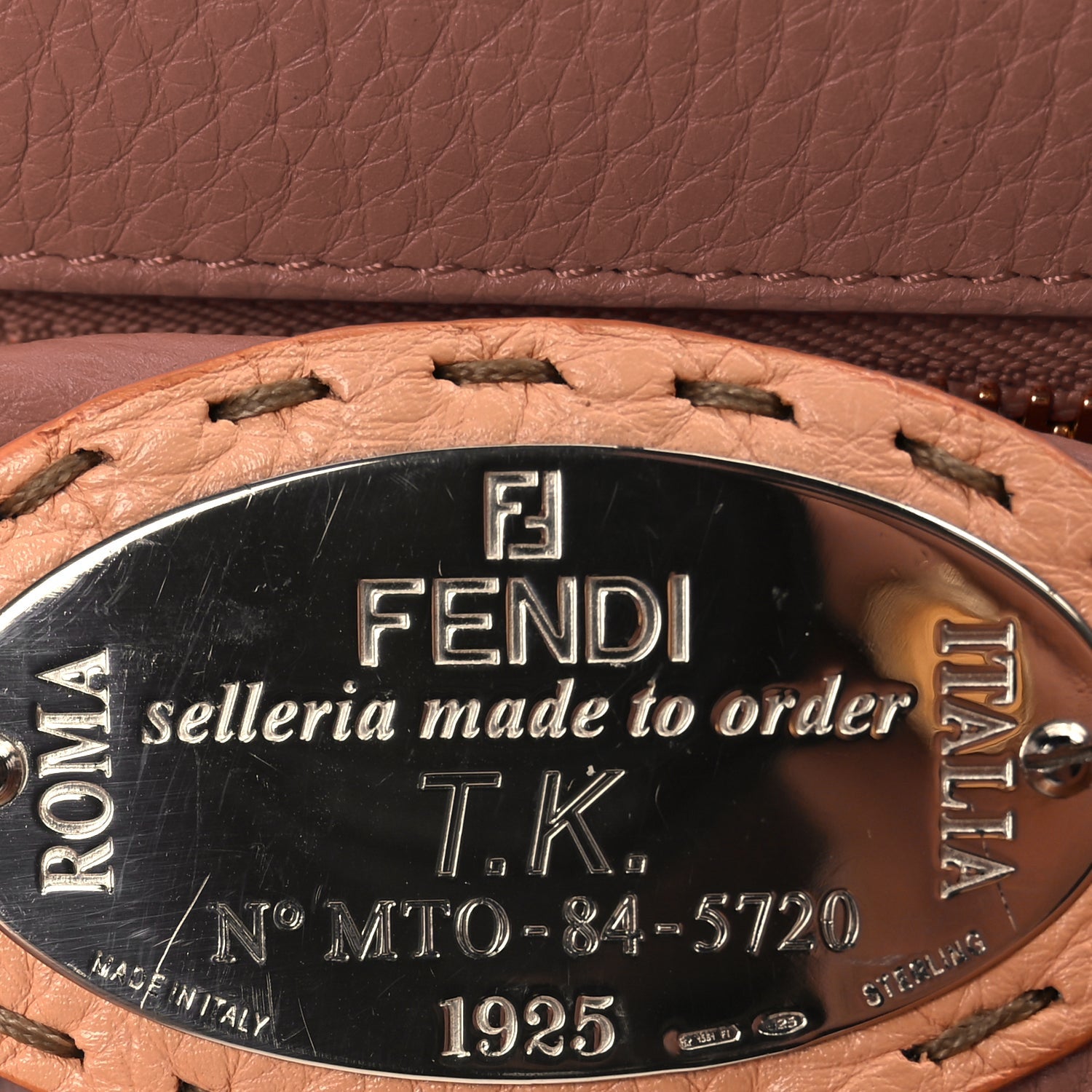 Fendi Cuoio Romano Selleria Bi-Color Large Peekaboo Iconic Satchel 5 of 8