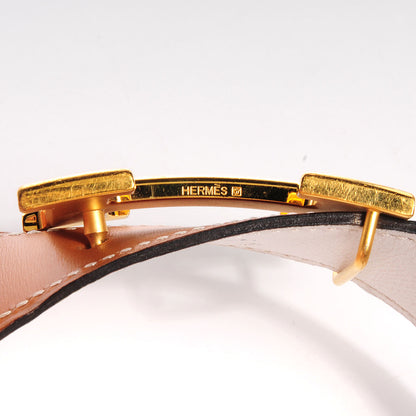 Hermes Chamonix Courchevel Reversible Polished Constance 32mm H Belt Gold Blanc 75 5 of 6