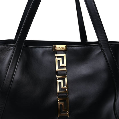 Versace Calfskin Greca Goddess Tote Bag Black 6 of 7