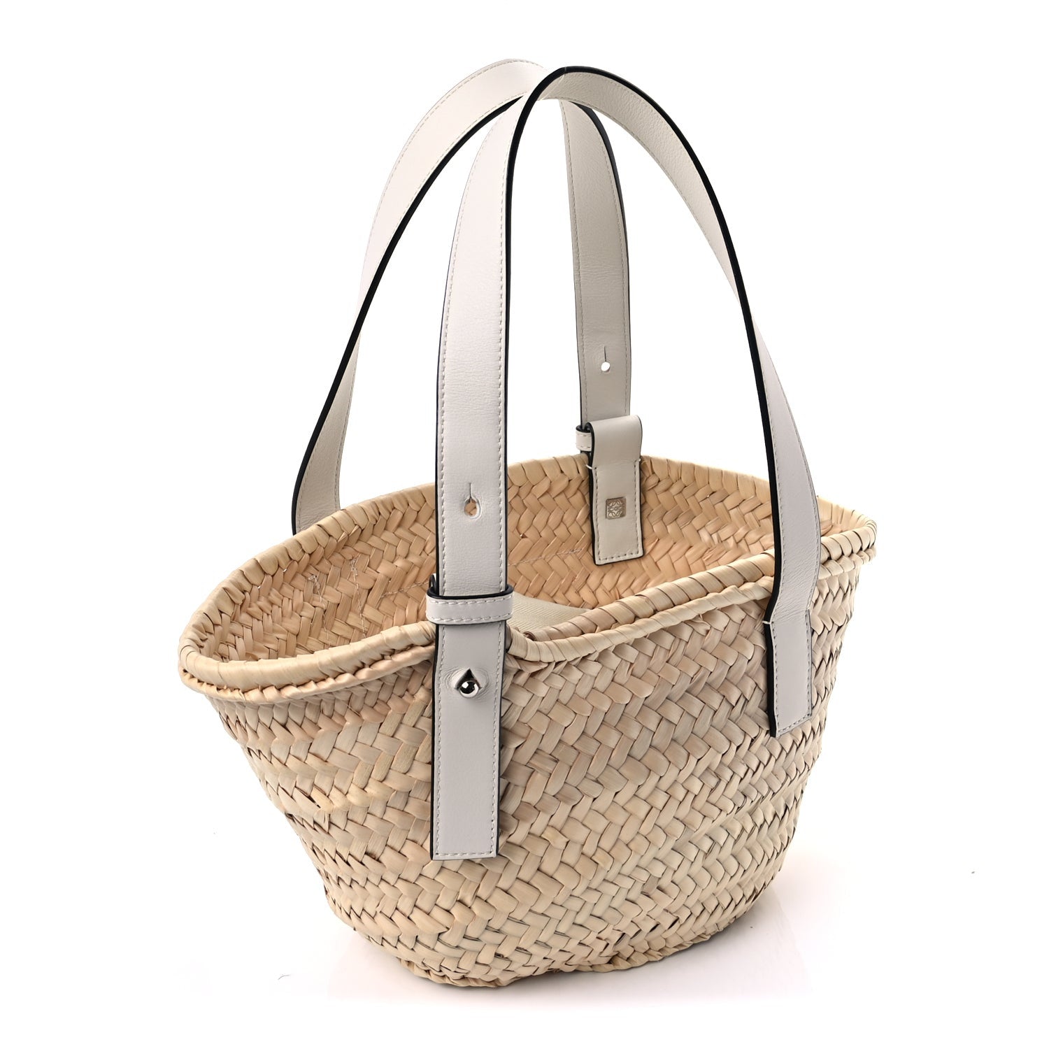 Loewe Raffia Mini Basket Tote Bag Natural White 2 of 8