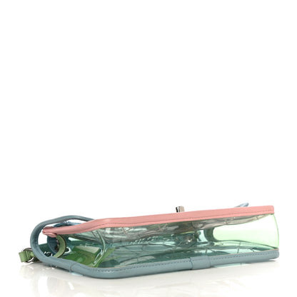 Chanel Lambskin PVC Quilted Mini Coco Splash Flap Blue Green 4 of 12