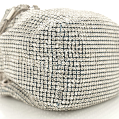 Jimmy Choo Satin Crystal Embellished Micro Bon Bon Bag Silver 9 of 10