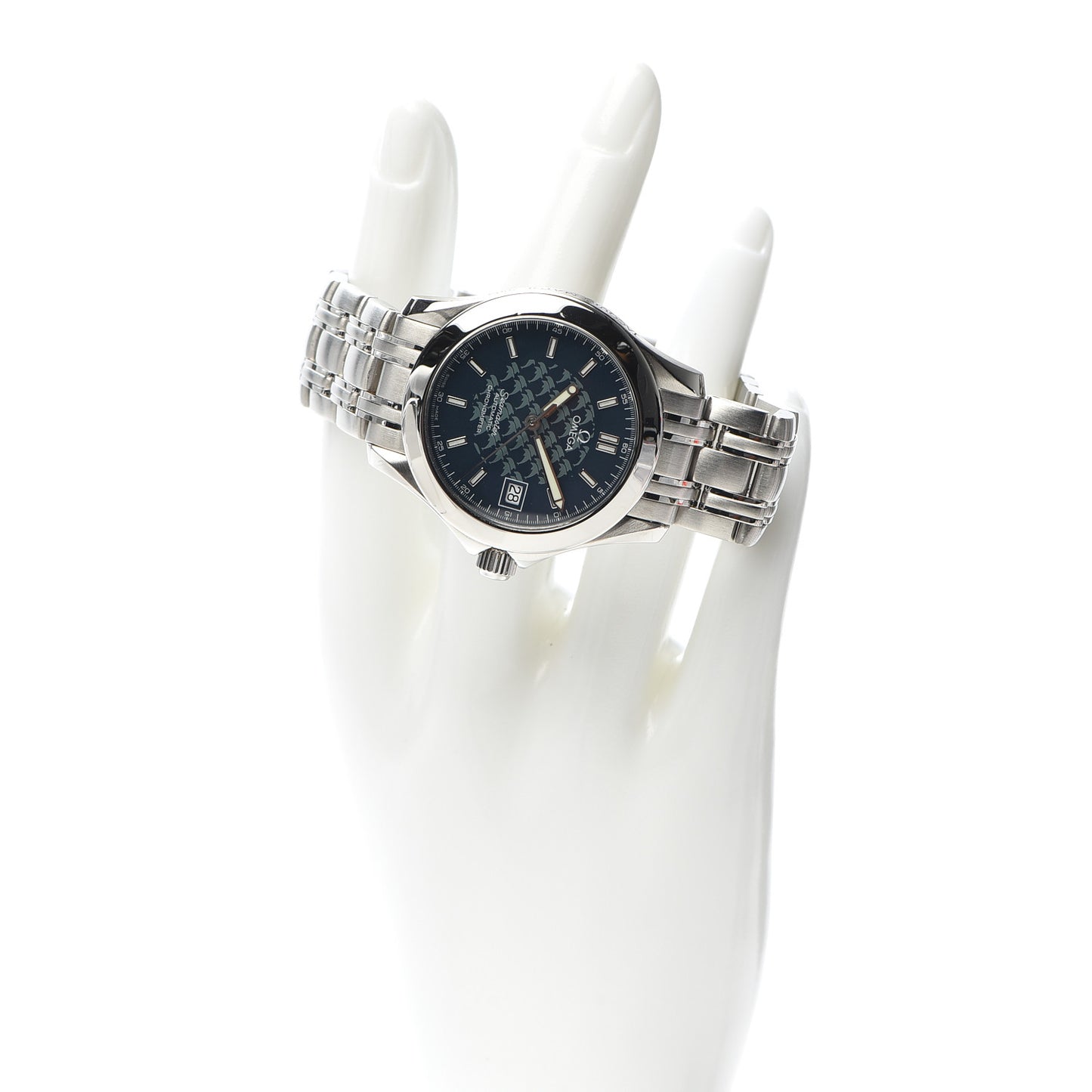 Stainless Steel 36mm Seamaster Jacques Mayol Automatic Watch Blue 2500.80