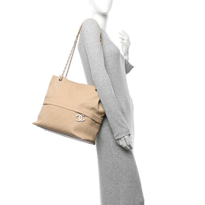 Chanel Caviar Stitched Shopping Tote Beige 2 of 7
