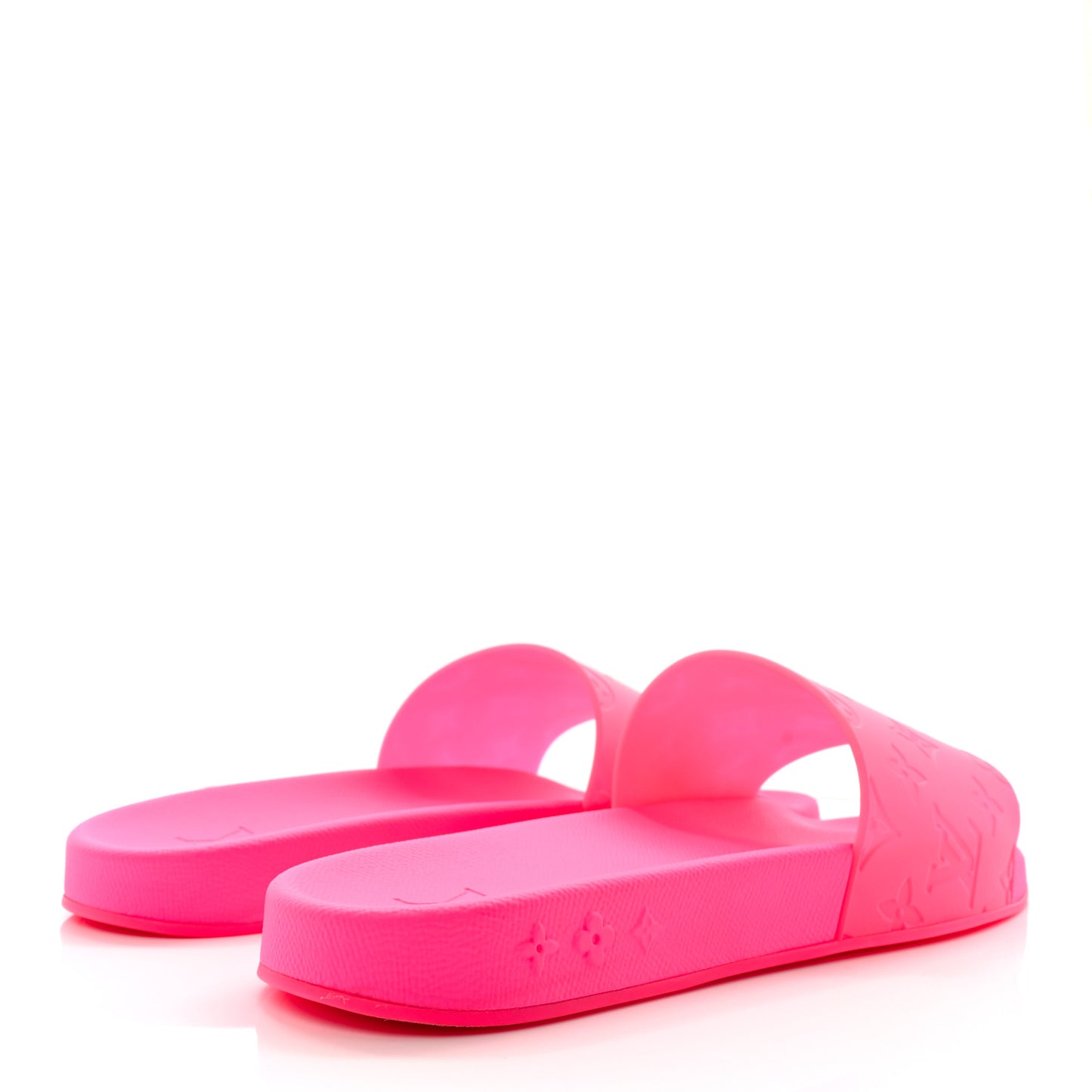 Rubber Embossed Monogram Mens Waterfront Mules 11 Pink