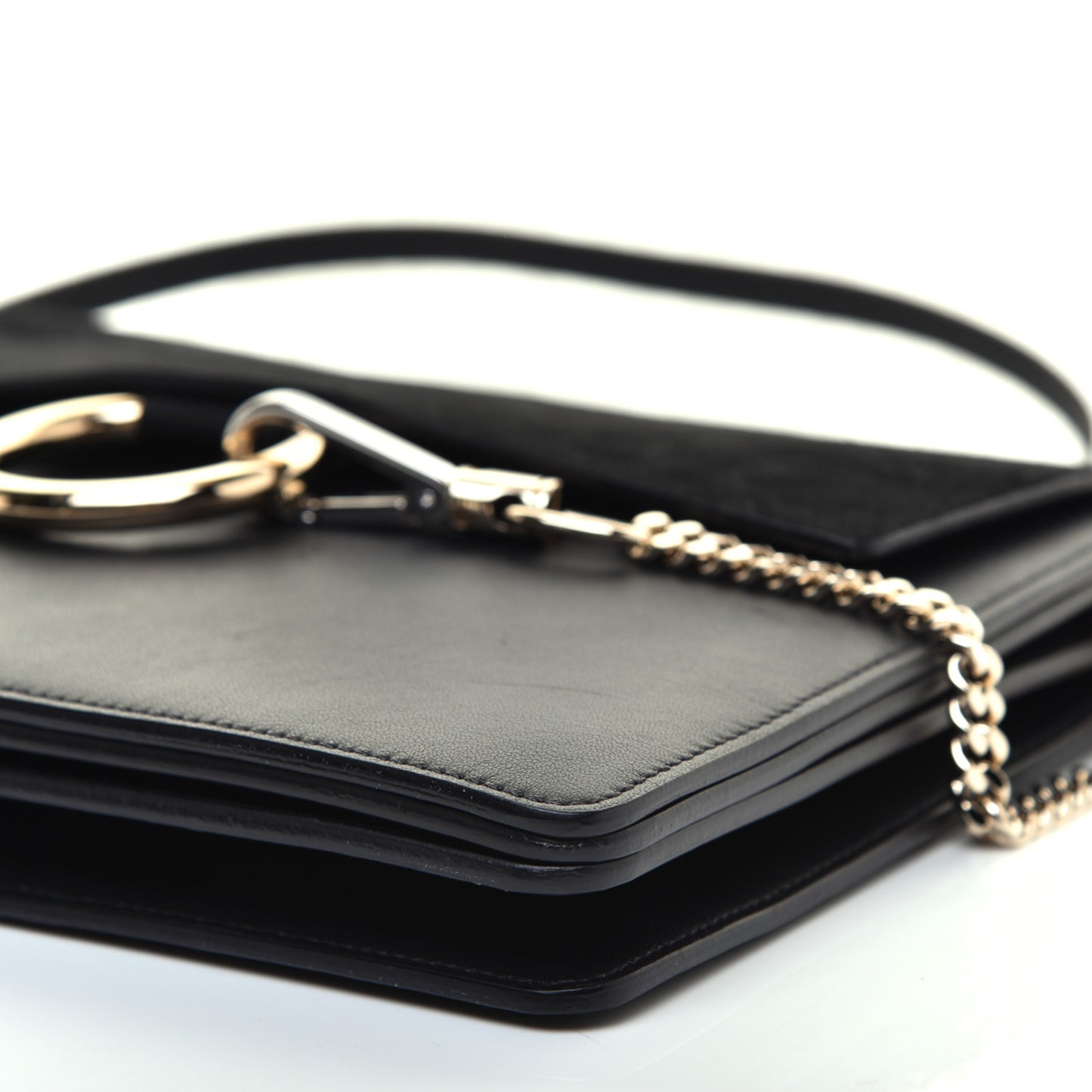 Suede Calfskin Medium Faye Shoulder Bag Black