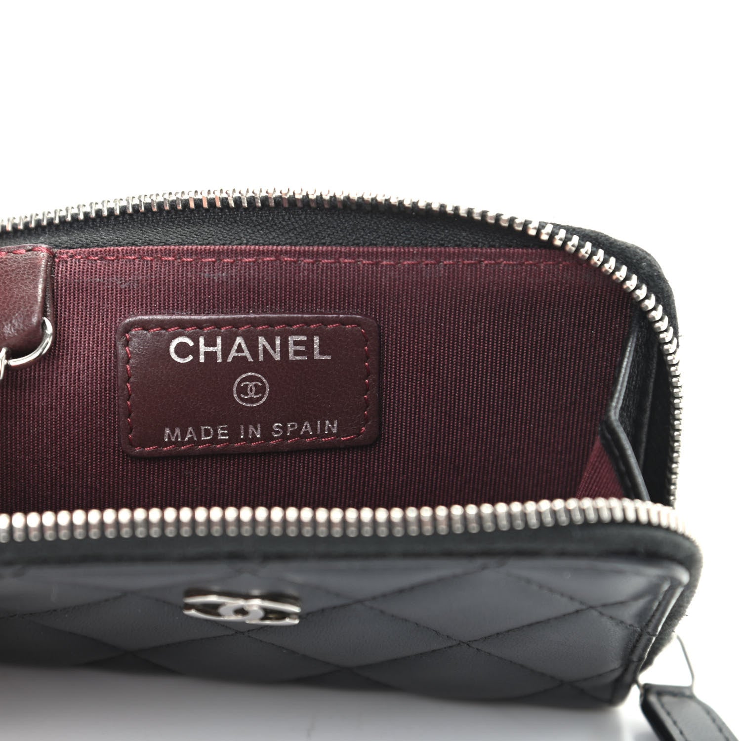 Chanel Lambskin Quilted Key Holder Case Black 6 of 7