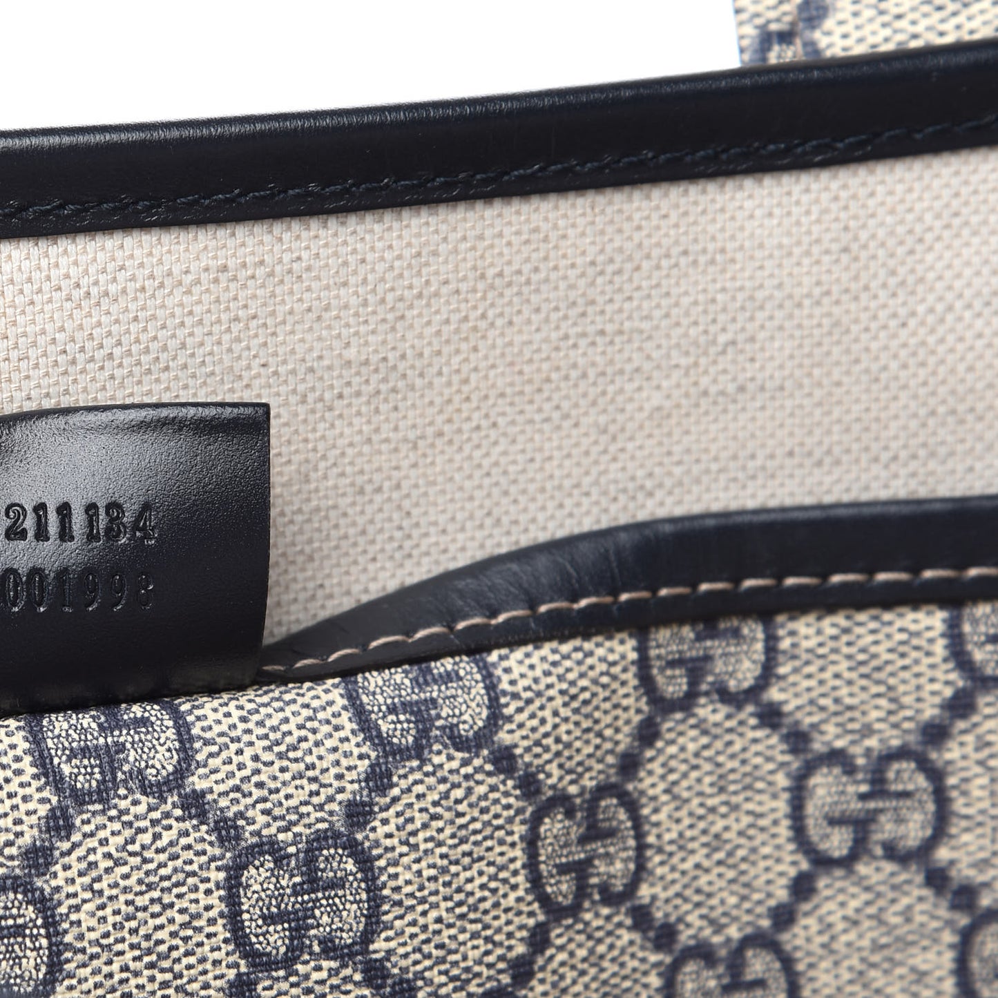 GG Plus Monogram Medium Signature Web Loop Tote Navy