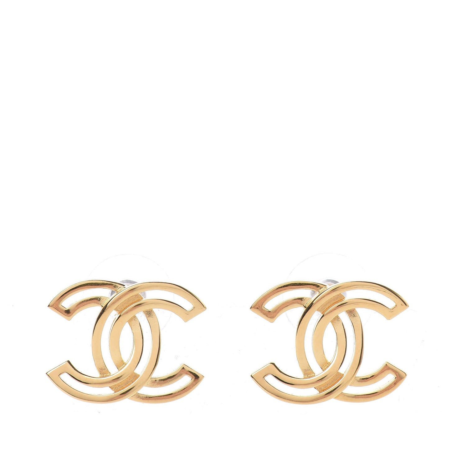 Metal Obazine CC Earrings Gold