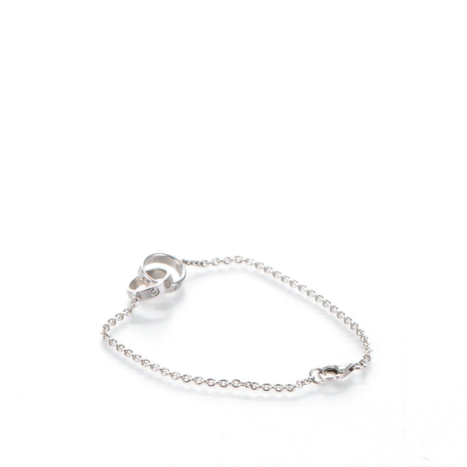Cartier 18K White Gold Interlocking LOVE Bracelet 3 of 6