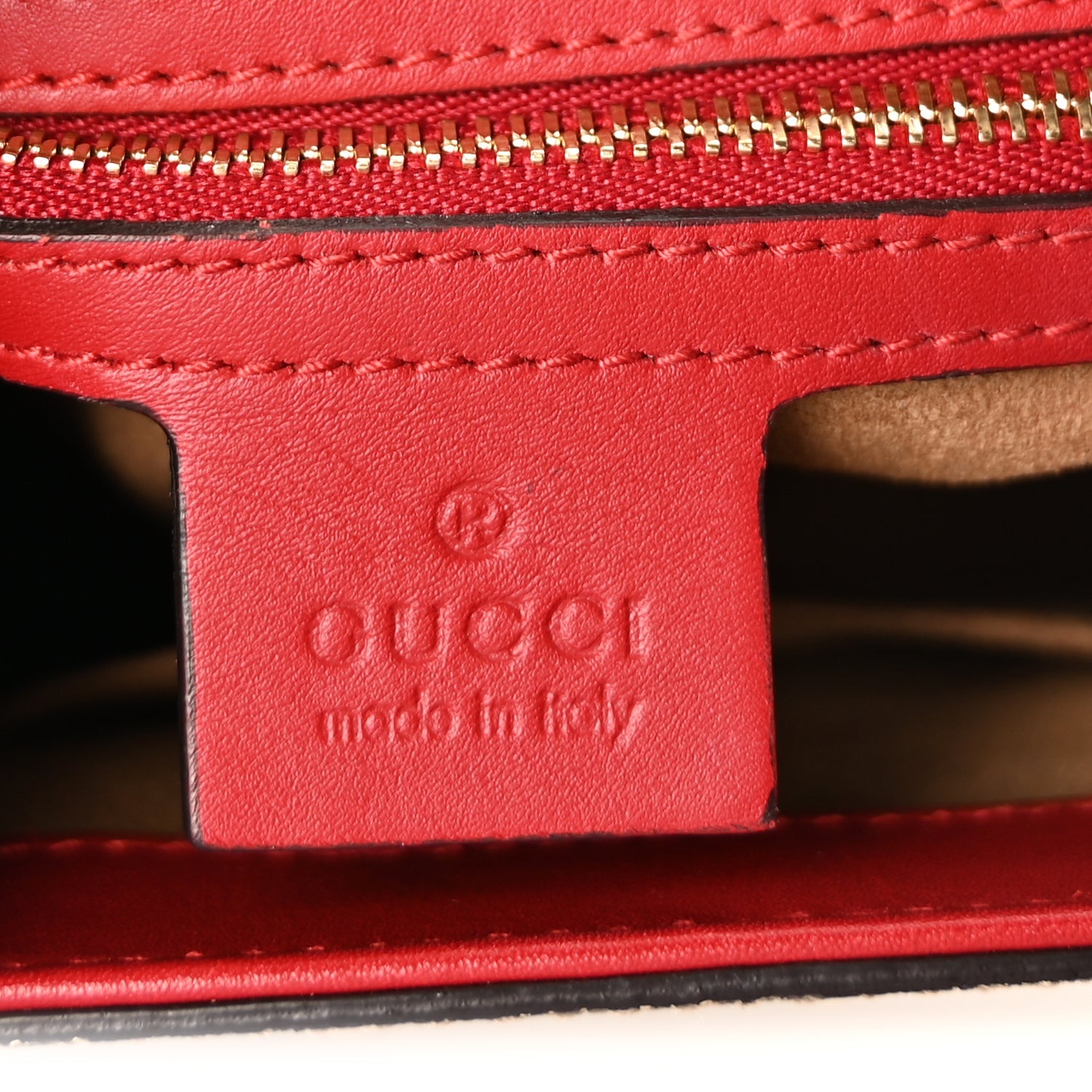 Gucci GG Supreme Monogram Calfskin Small Padlock Top Handle Bag  Hibiscus Red New Rosette 5 of 8