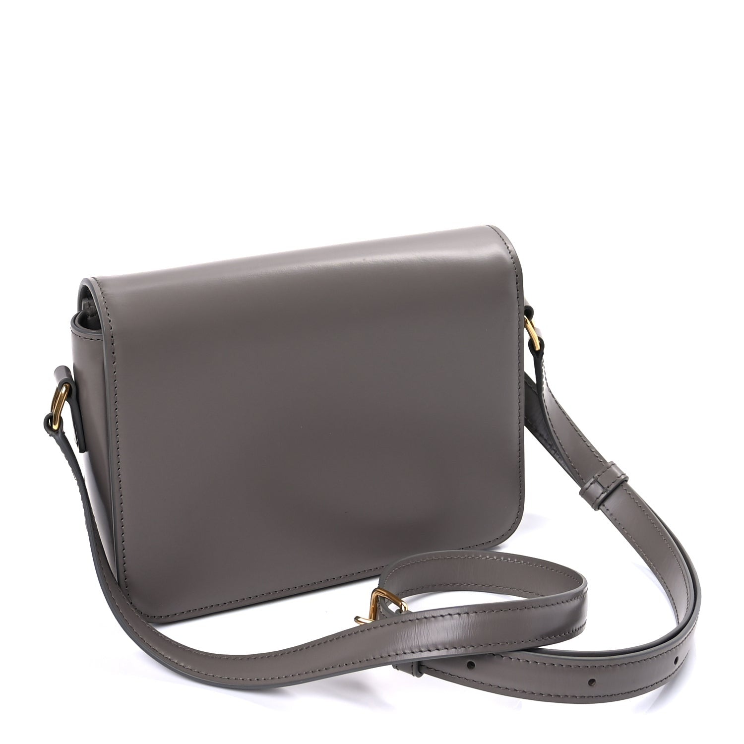 Celine Shiny Calfskin Medium Triomphe  Pebble 4 of 16