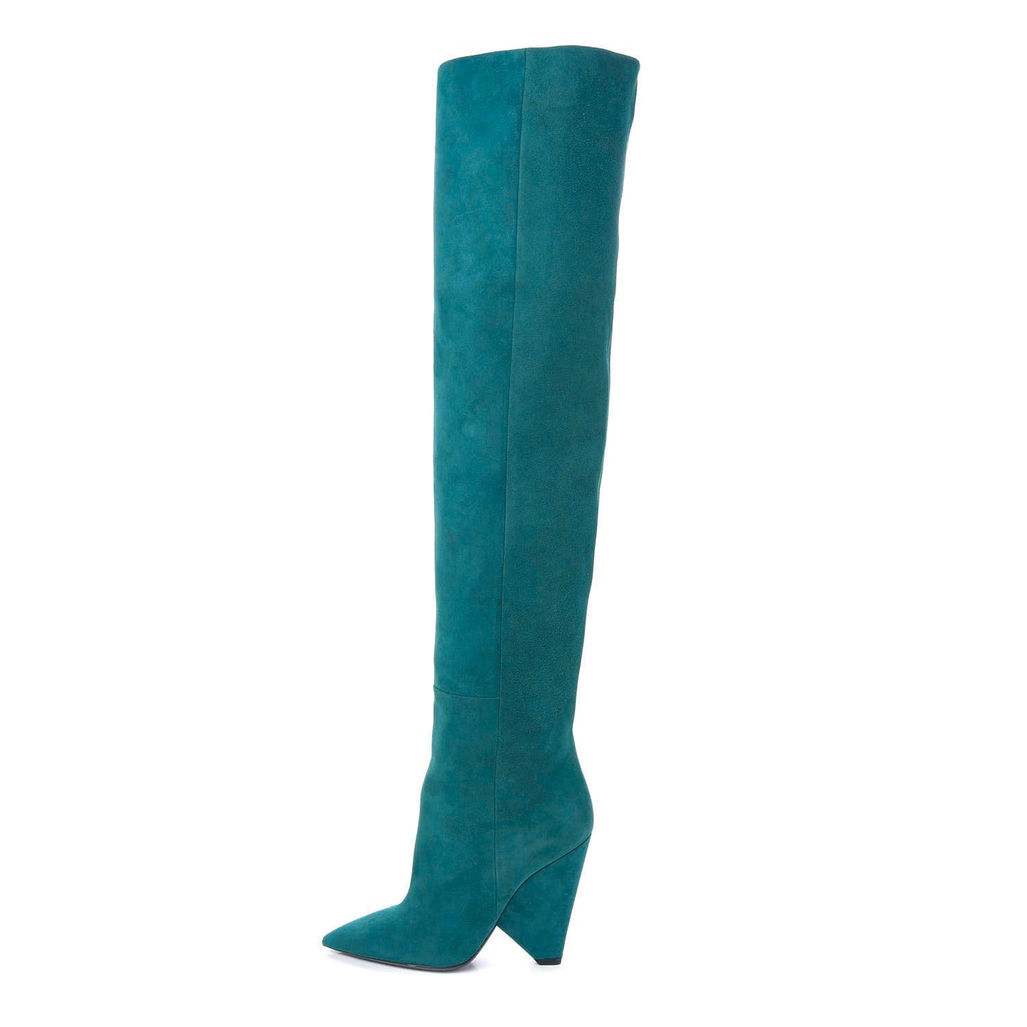 Suede Niki 105 Thigh High Boots 35.5 Petrol Blue
