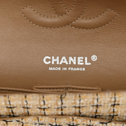 Chanel Tweed Quilted Medium Double Flap Beige Multicolor 6 of 13