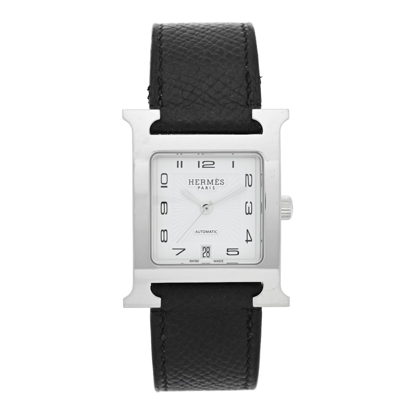 Stainless Steel Epsom 26mm Heure H Hour Automatic Watch Noir