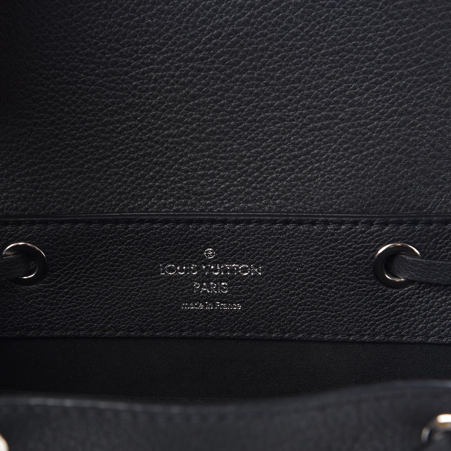 Calfskin Lockme Backpack Black