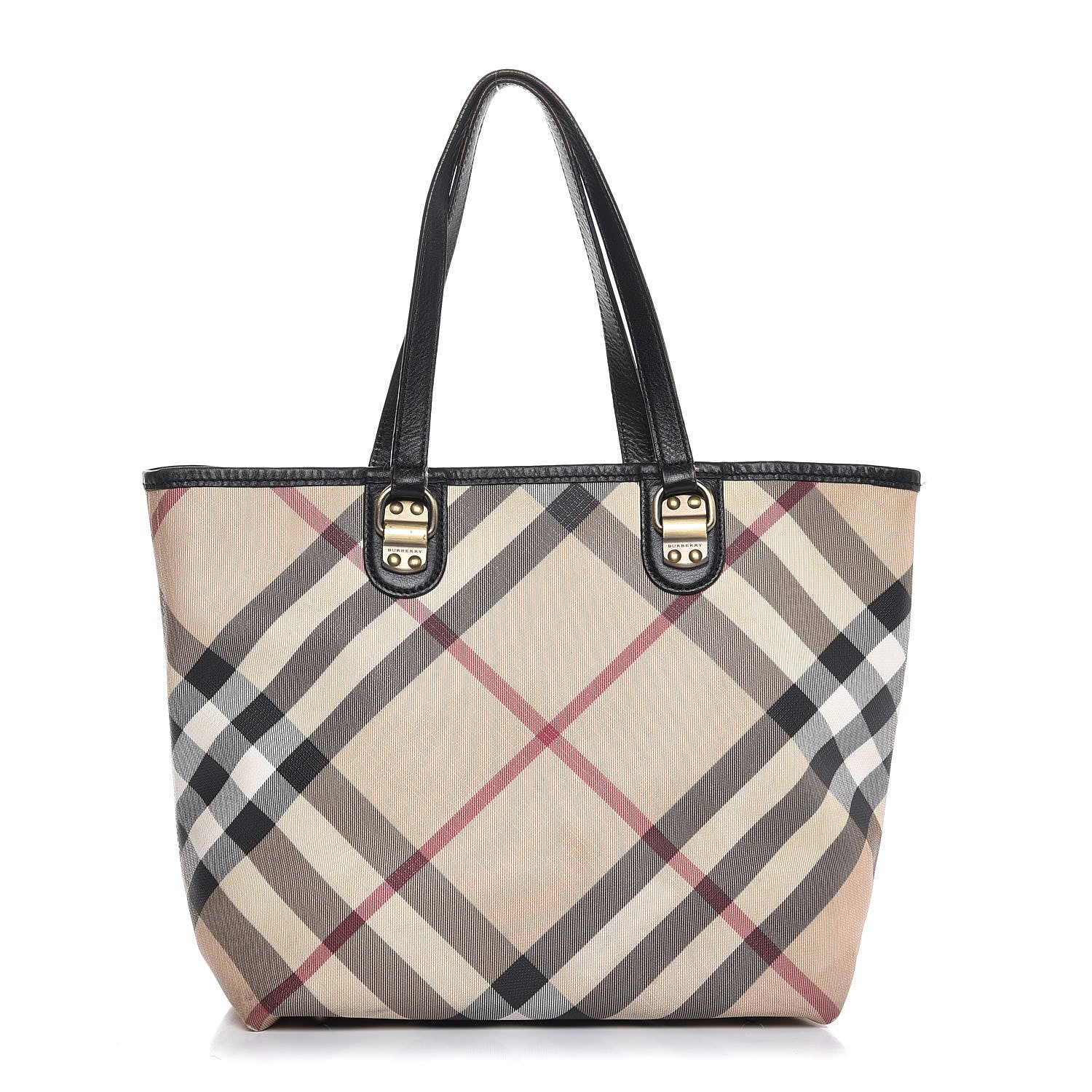 Burberry Nova Check Tote Black 1 of 12