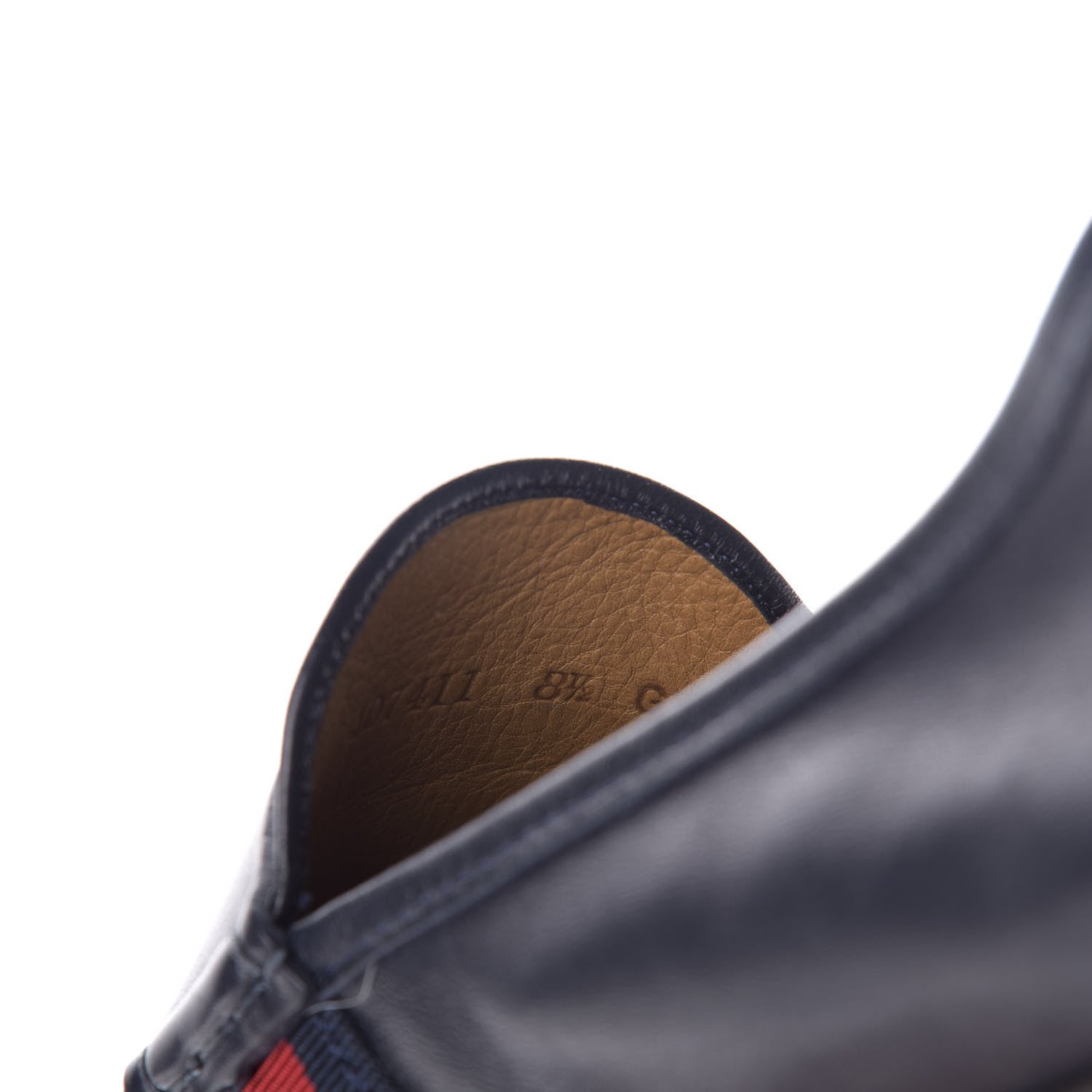 Gucci Nappa Web Mens Kanye Driver Loafers 8.5 Blue 9 of 11