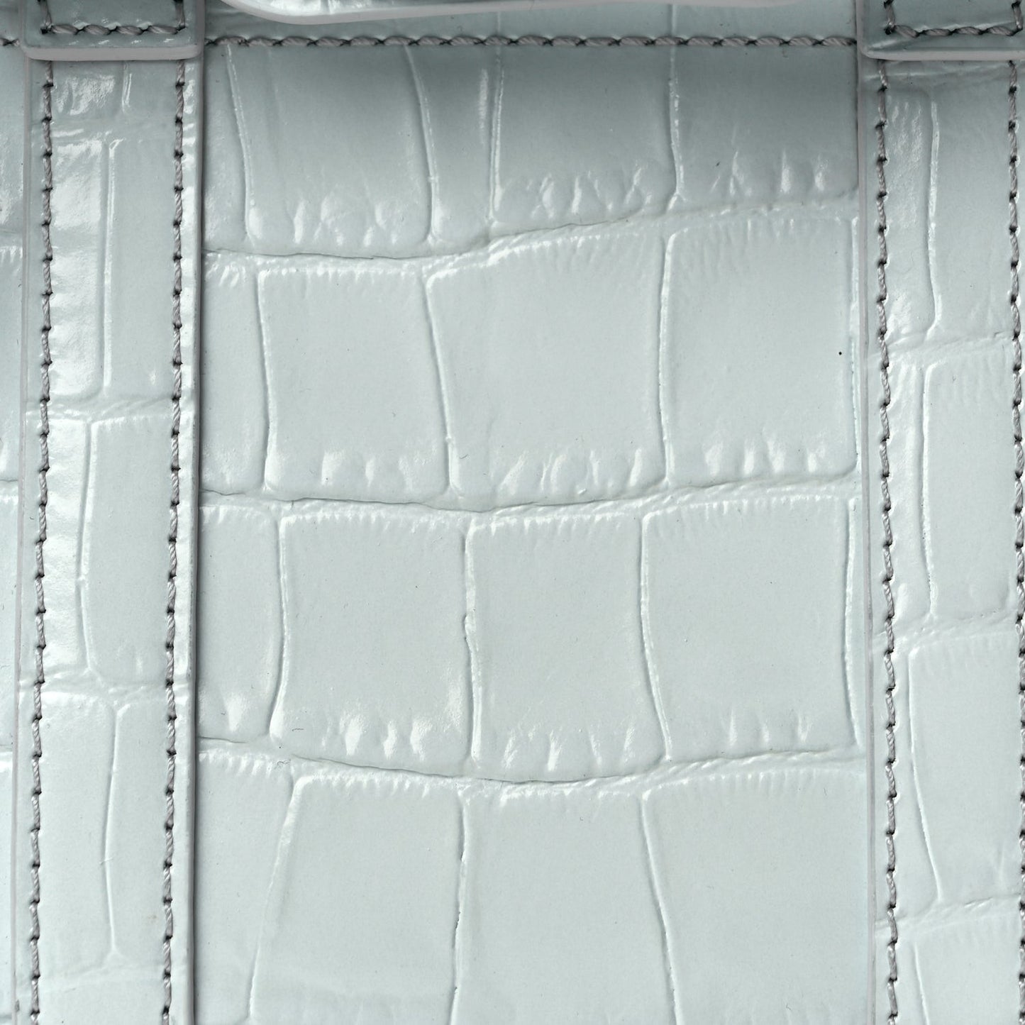 Shiny Crocodile Embossed Micro Zipped Bayswater Blue
