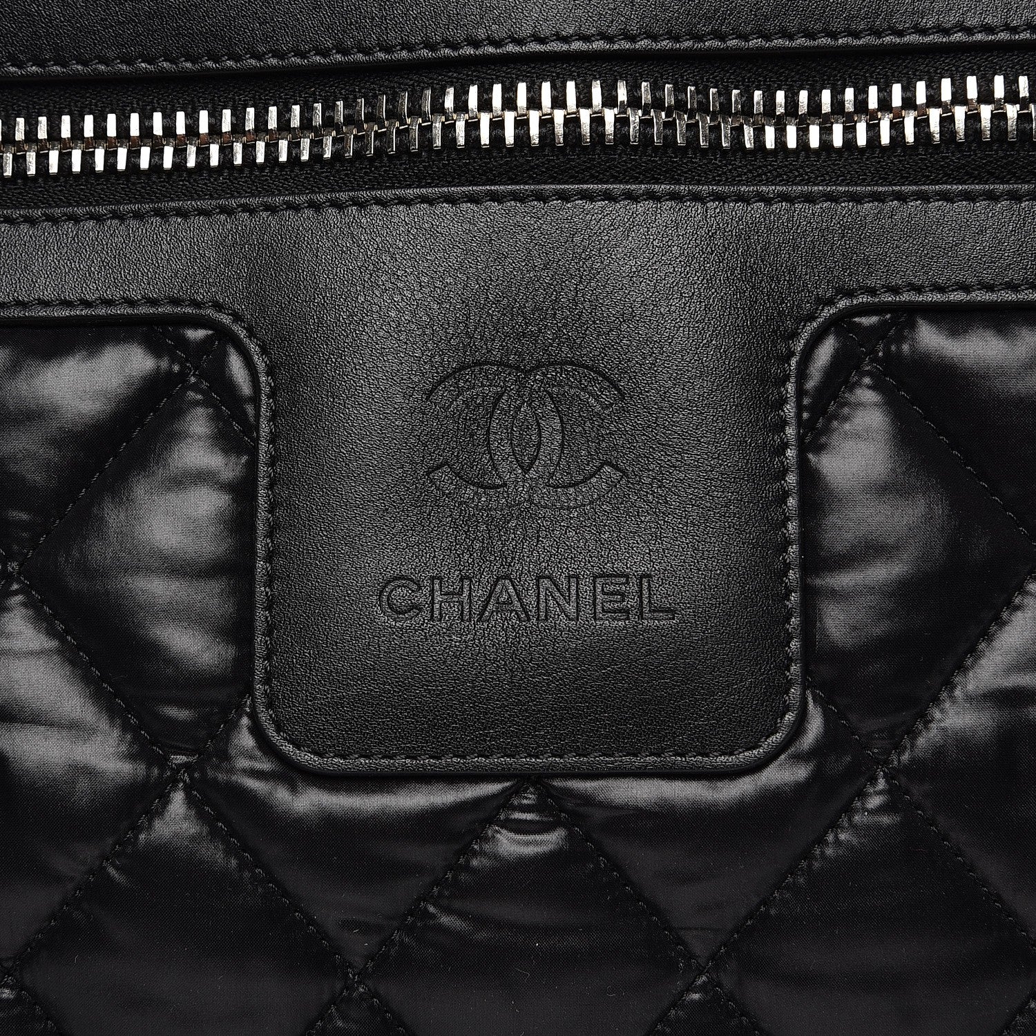 Chanel Nylon Quilted Large Coco Cocoon Tote Black 8 of 8
