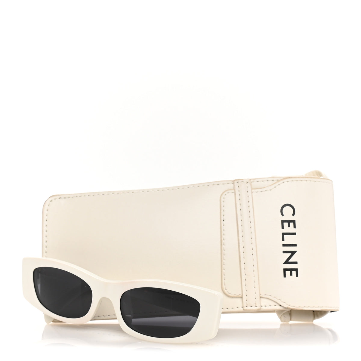 Celine Acetate Rectangular 58mm Sunglasses CL40245U White 7 of 7