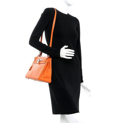Hermes Taurillon Clemence Kelly Retourne 28 Orange 2 of 35