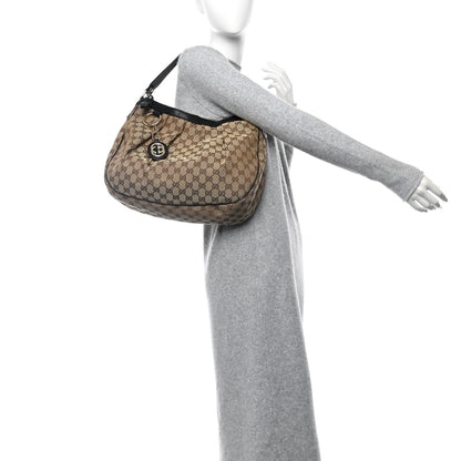 Gucci Monogram Medium Sukey Hobo Dark Brown 2 of 14
