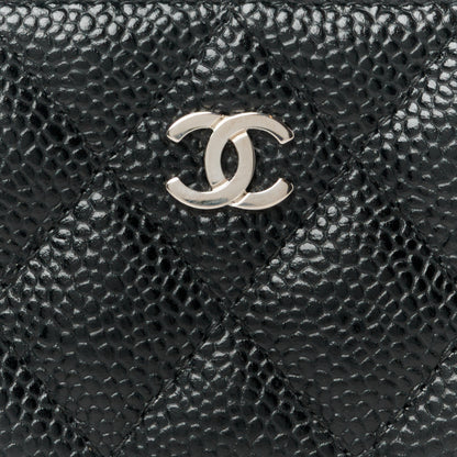 Chanel Caviar Quilted Zip Coin Purse Black 8 of 11