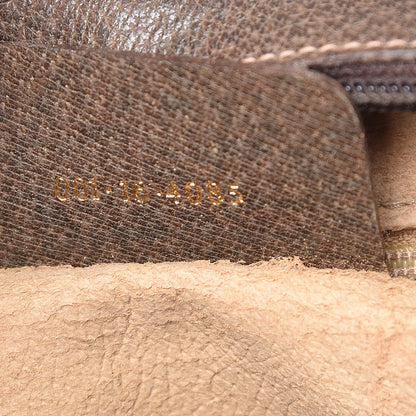 Gucci GG Plus Monogram Web Shoulder Bag Dark Brown 7 of 18