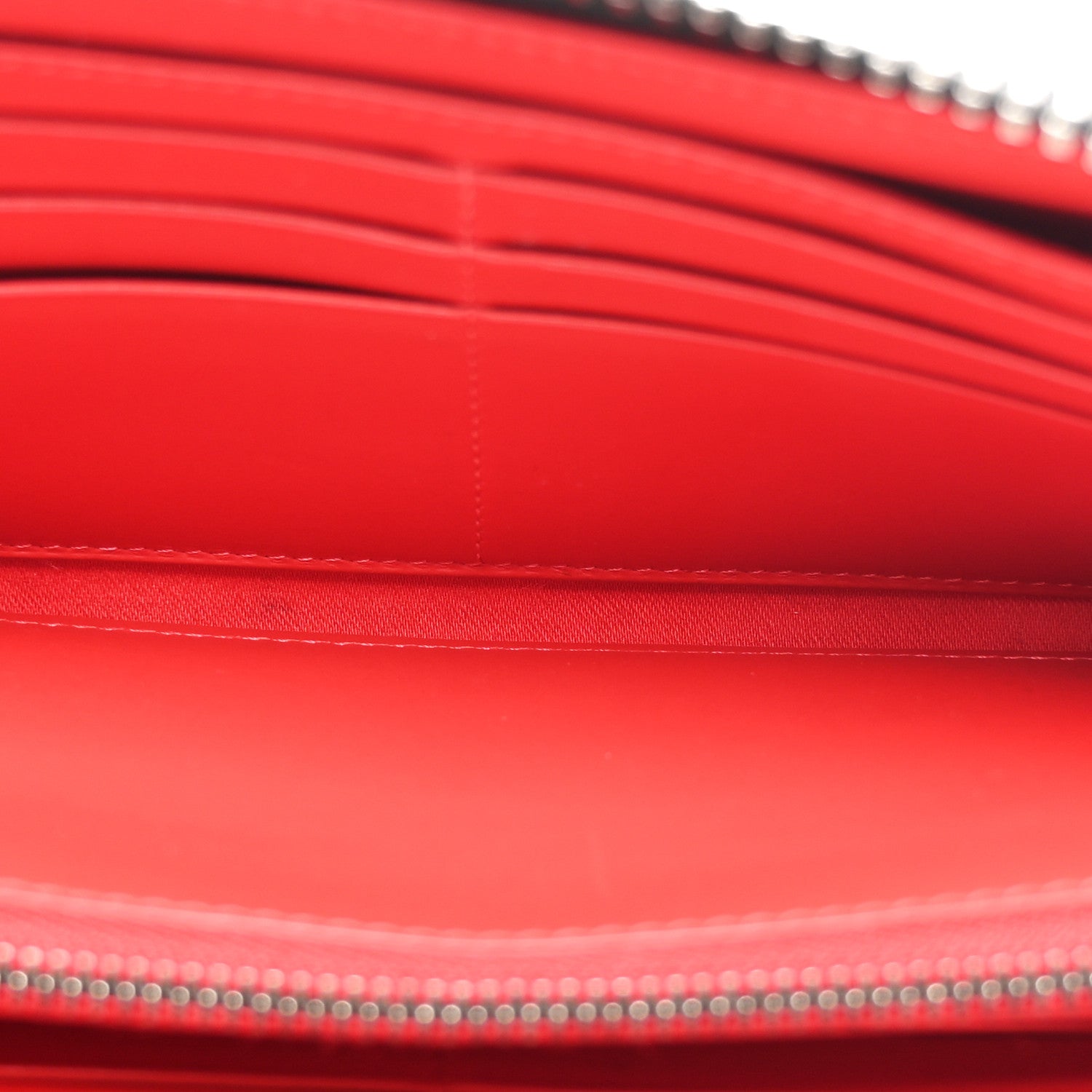 Christian Louboutin Denim Panettone Spiked Zip Around Wallet Black 5 of 6