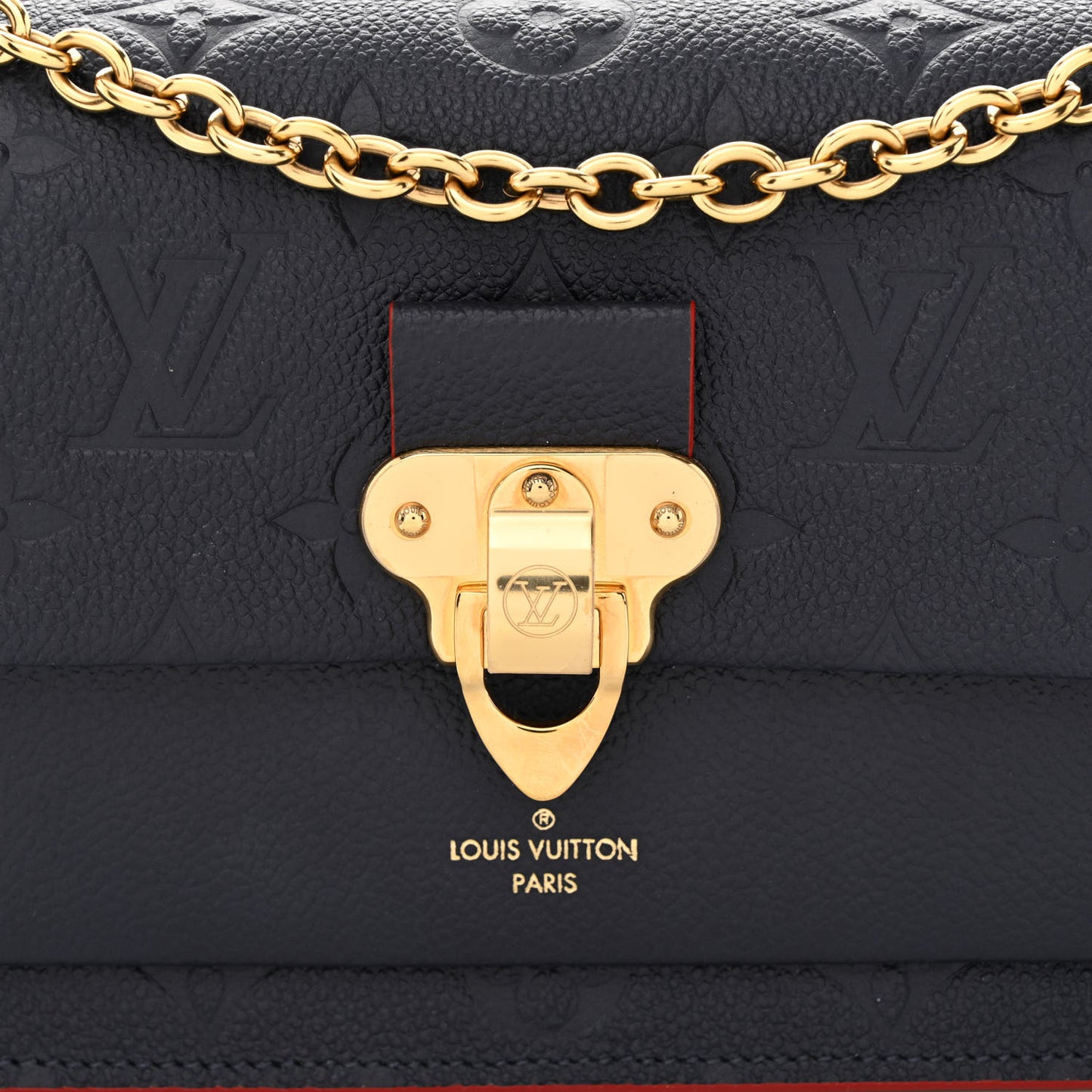 Empreinte Vavin Chain Wallet Marine Rouge