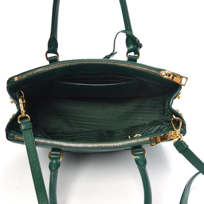 Prada Saffiano Small Galleria Double Zip Tote Biliardo 6 of 17