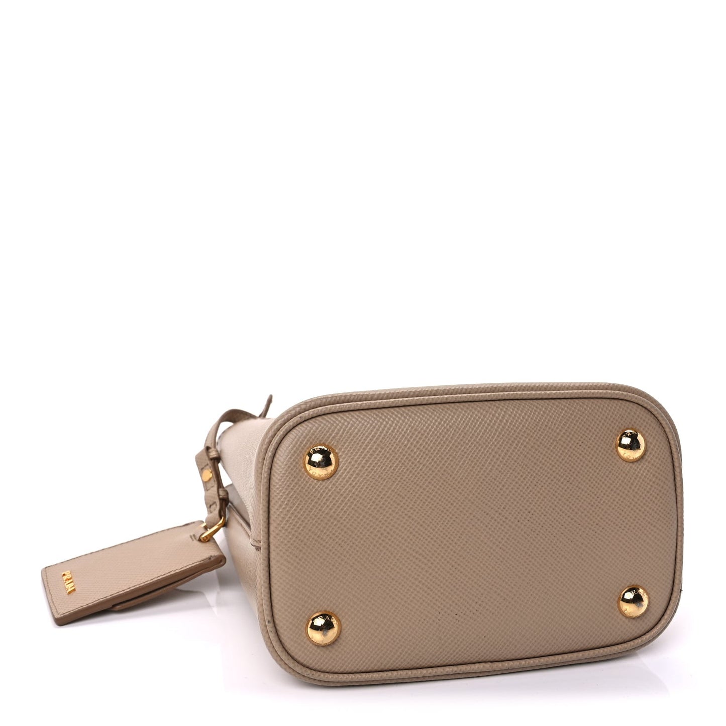 Saffiano Cuir Calfskin Small Panier Bucket Bag Cipria