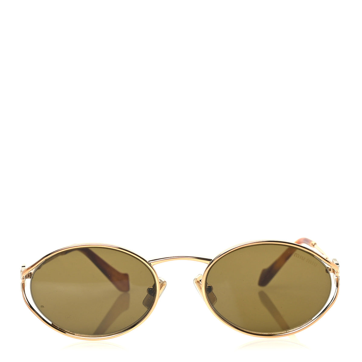 Metal Oval Sunglasses SMU52Y Tortoise Loden