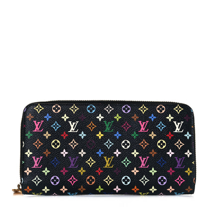 Louis Vuitton Monogram Multicolor Zippy Wallet Black Violet 1 of 8