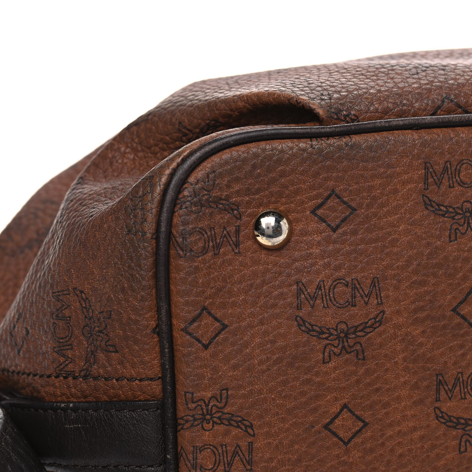 MCM Visetos Essential Drawstring Bucket Bag Brown 9 of 14