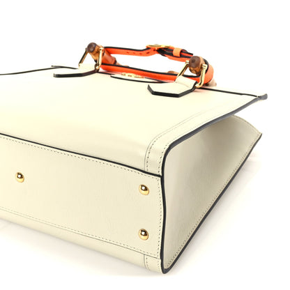 Gucci Wonka Grain Calfskin Medium Diana Tote Bag Mystic White Orange Fluo 9 of 9