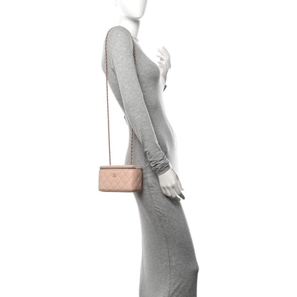 Chanel Caviar Quilted Small Vanity Case With Chain Light Beige 2 of 11