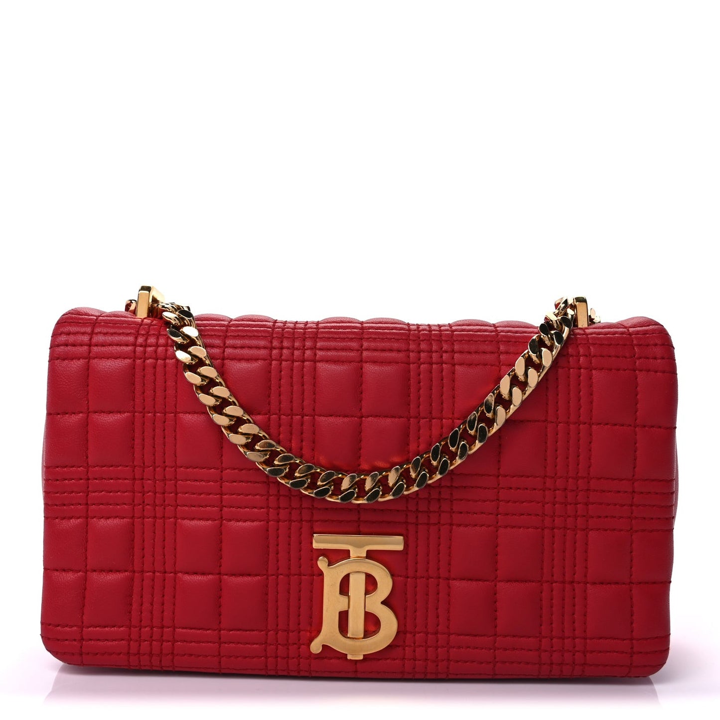 Lambskin Quilted Small Lola Bag Red