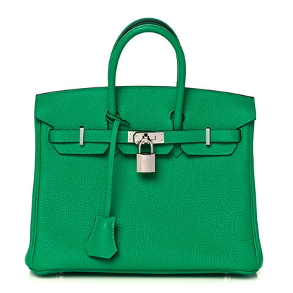 Hermes Togo Verso Birkin 25 Menthe Vert Bosphore 1 of 34