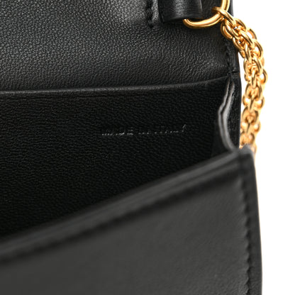 Valentino Garavani Calfskin Vlogo Chain Micro Loco Bag Black 7 of 11