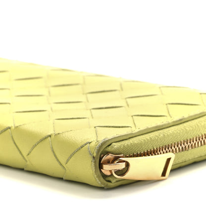 Bottega Veneta Nappa Intrecciato Zip Around Wallet Kiwi 12 of 13