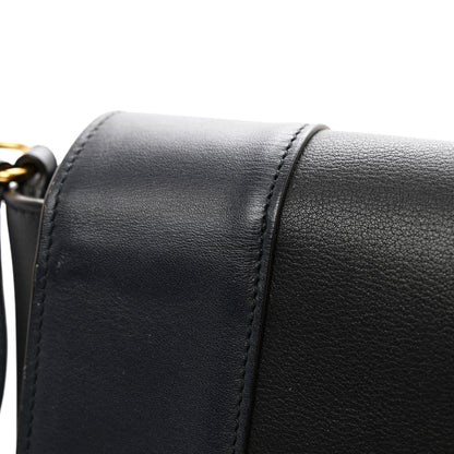 Celine Shiny Smooth Calfskin Medium Frame Shoulder Bag Black Navy 12 of 12