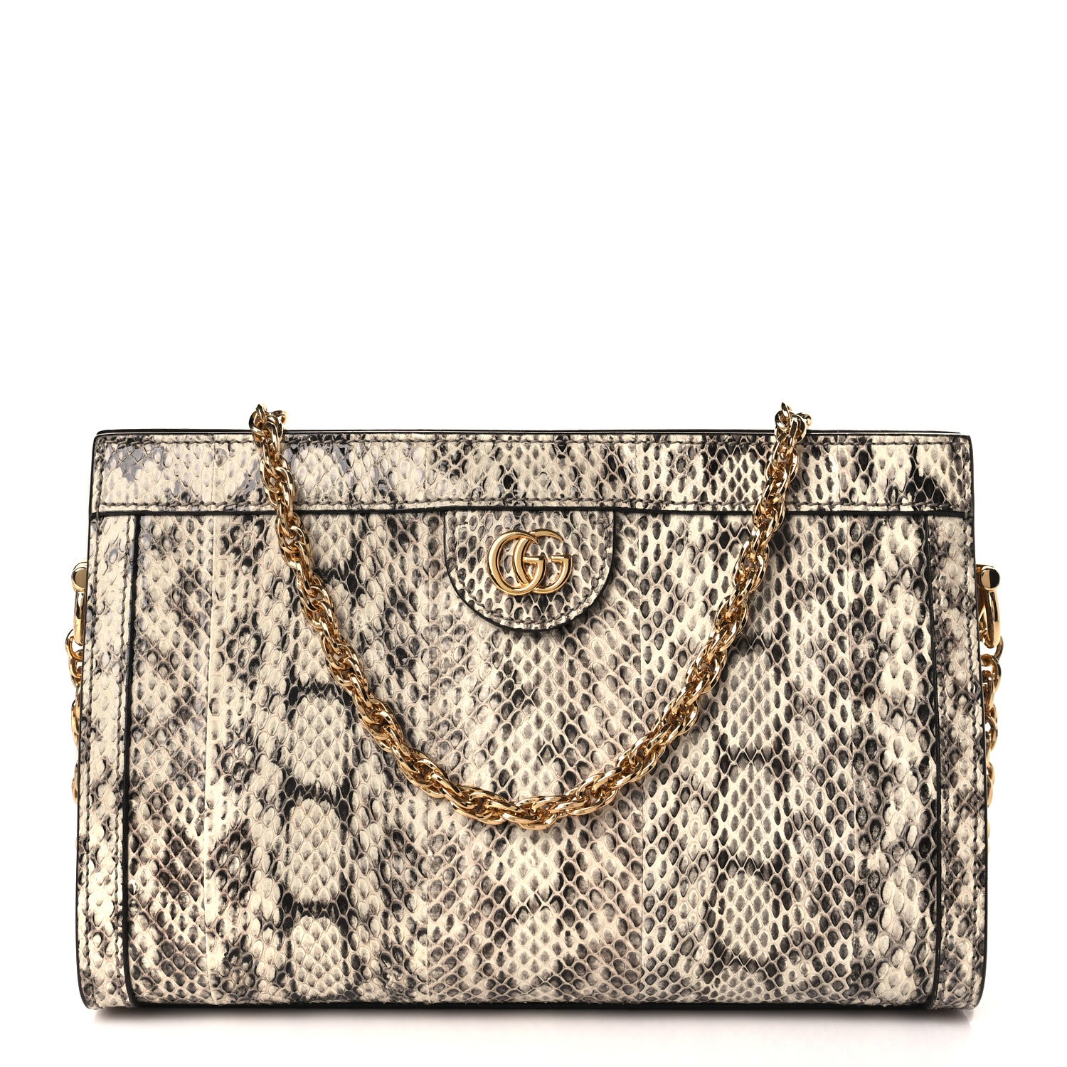 Gucci Snakeskin GG Small Ophidia Chain Shoulder Bag Roccia 1 of 9